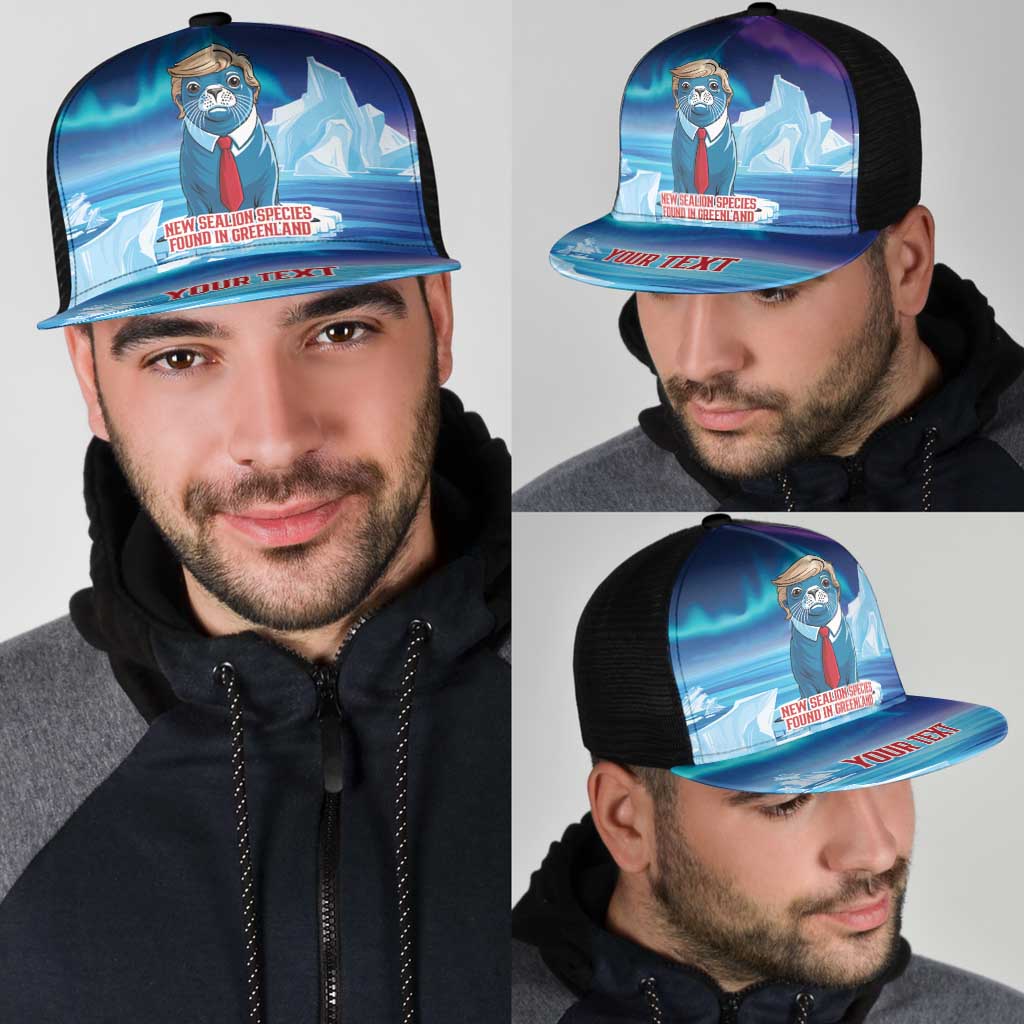 Personalized I Stand With Greenland Mesh Trucker Cap Funny Sealion Founding