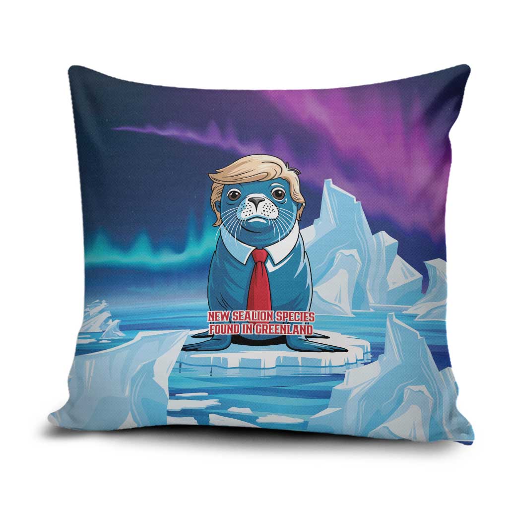I Stand With Greenland Pillow Cover Funny Sealion Founding