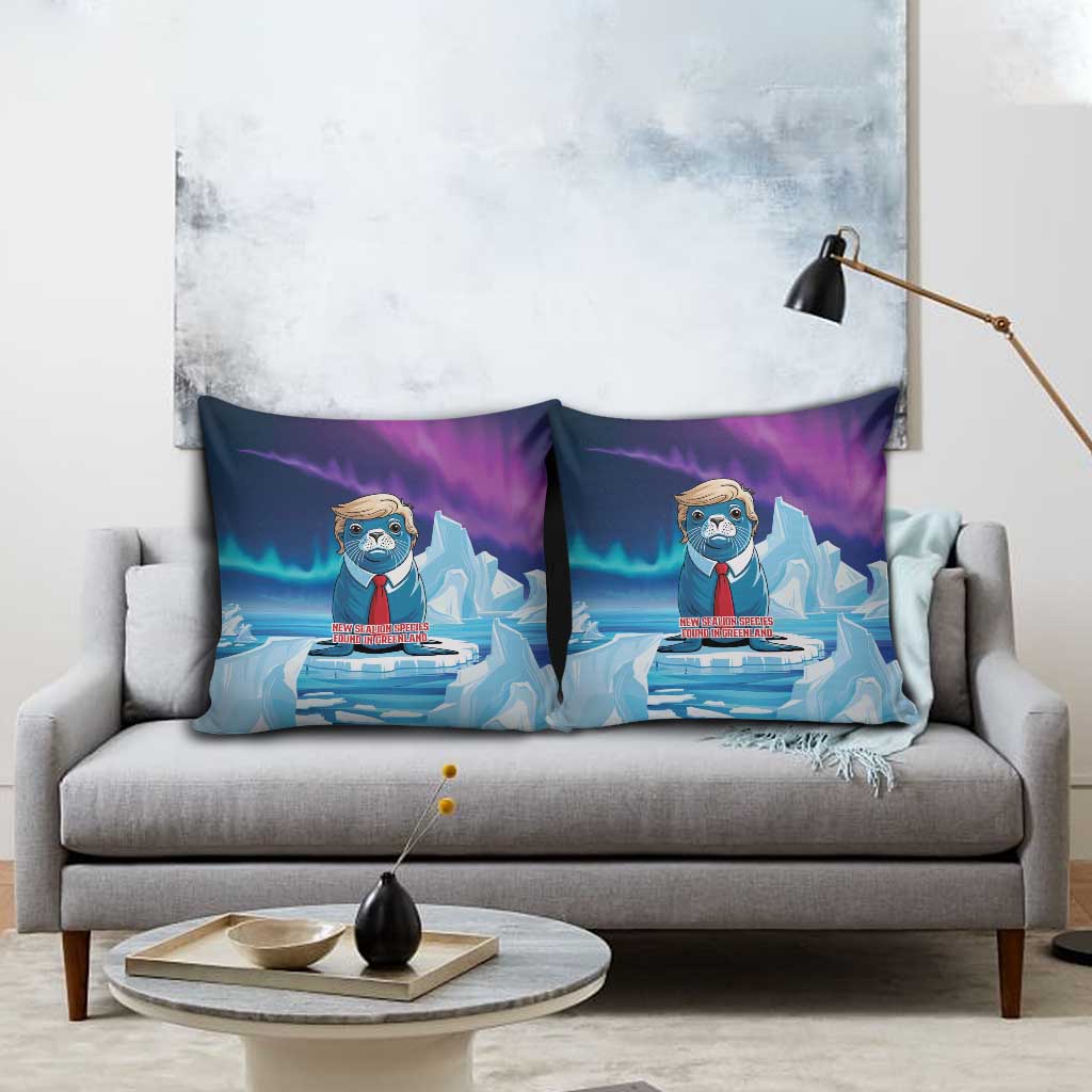 I Stand With Greenland Pillow Cover Funny Sealion Founding