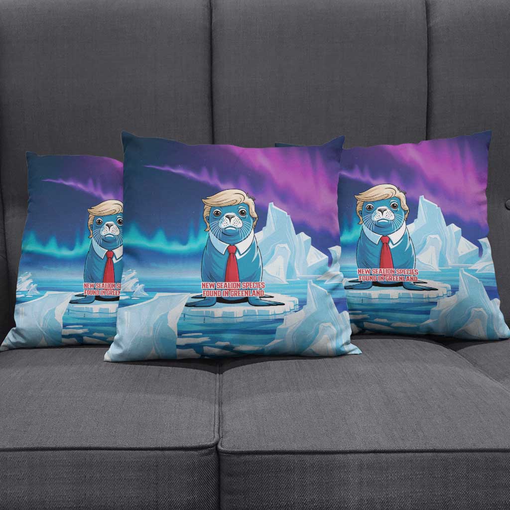 I Stand With Greenland Pillow Cover Funny Sealion Founding