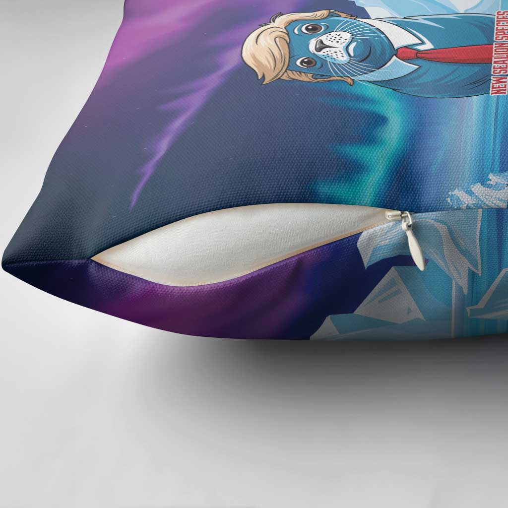 I Stand With Greenland Pillow Cover Funny Sealion Founding