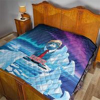 I Stand With Greenland Quilt Funny Sealion Founding