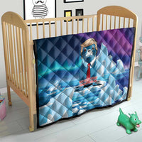 I Stand With Greenland Quilt Funny Sealion Founding