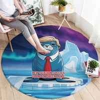 I Stand With Greenland Round Carpet Funny Sealion Founding