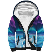 Personalized I Stand With Greenland Sherpa Hoodie Funny Sealion Founding