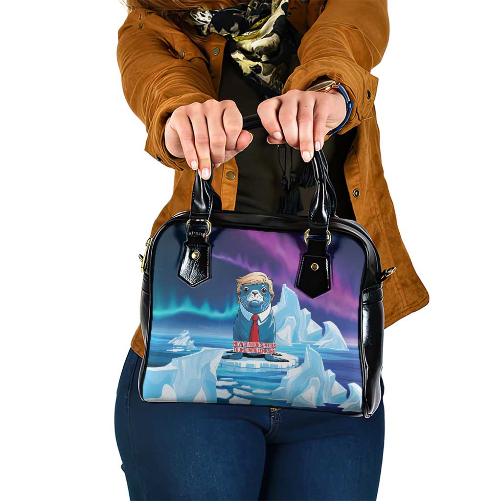 I Stand With Greenland Shoulder Handbag Funny Sealion Founding