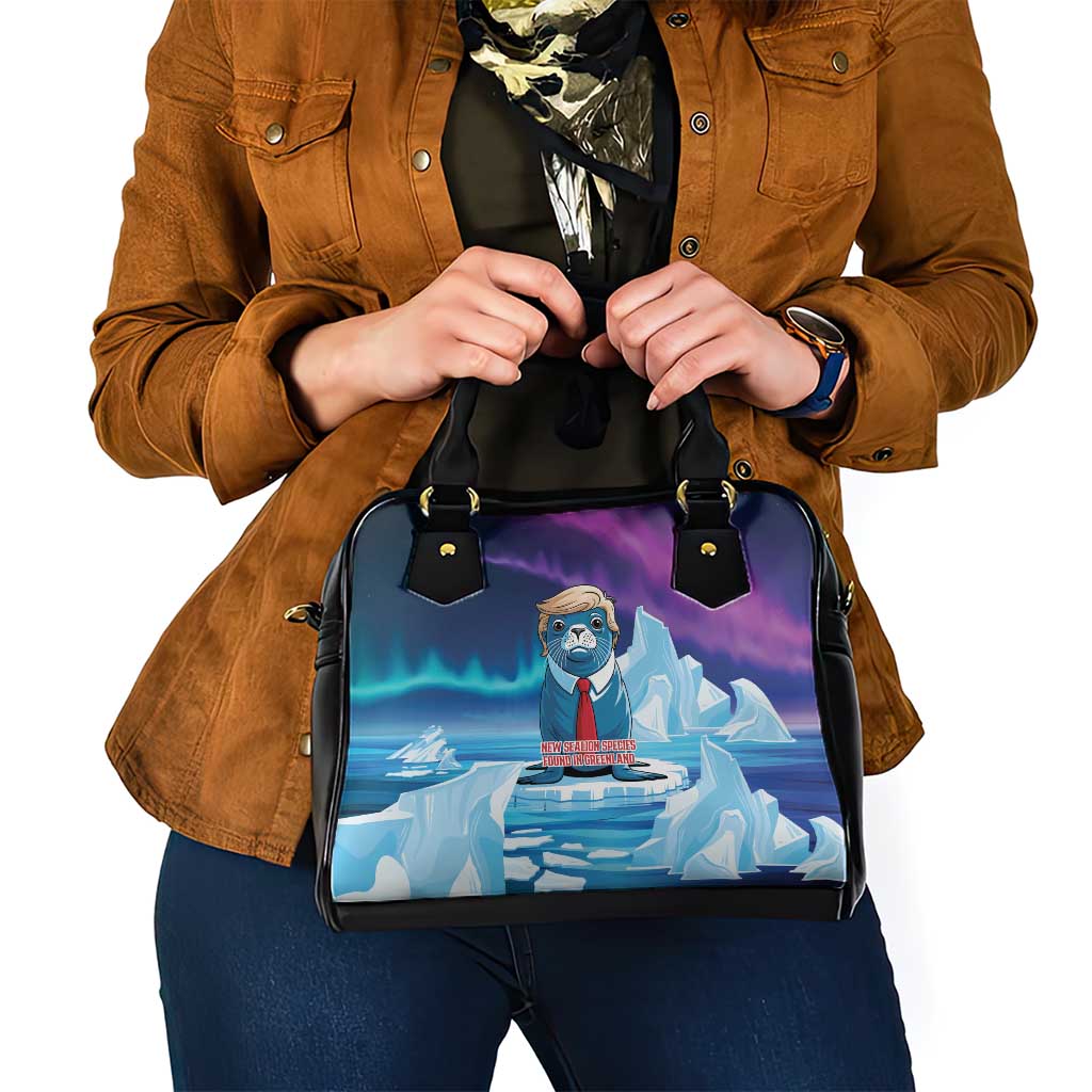 I Stand With Greenland Shoulder Handbag Funny Sealion Founding
