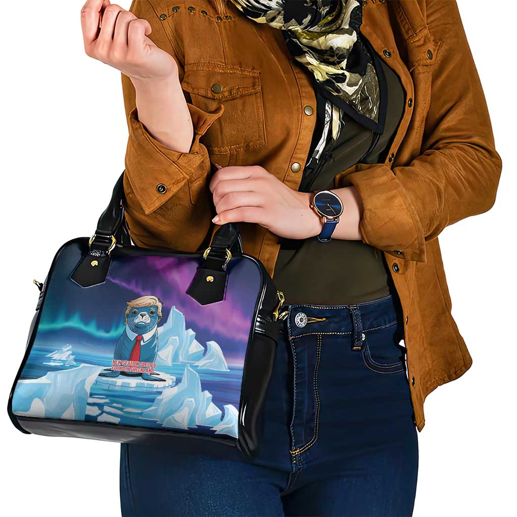 I Stand With Greenland Shoulder Handbag Funny Sealion Founding