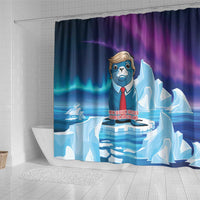I Stand With Greenland Shower Curtain Funny Sealion Founding