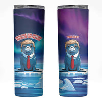 Personalized I Stand With Greenland Skinny Tumbler Funny Sealion Founding