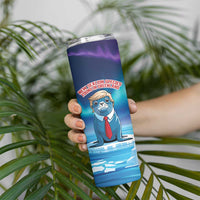 Personalized I Stand With Greenland Skinny Tumbler Funny Sealion Founding