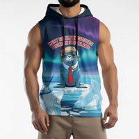 Personalized I Stand With Greenland Sleeveless Hoodie Funny Sealion Founding