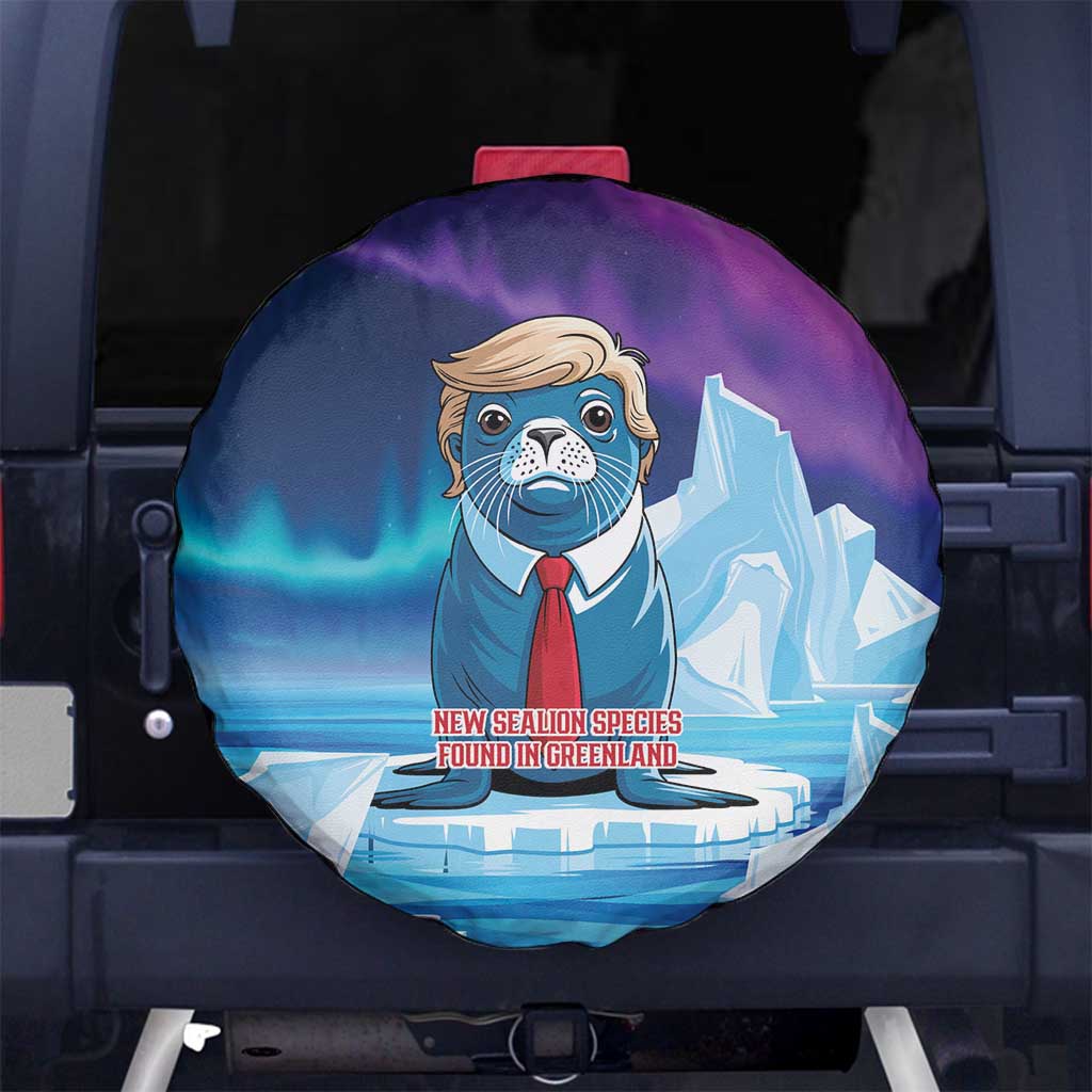 I Stand With Greenland Spare Tire Cover Funny Sealion Founding
