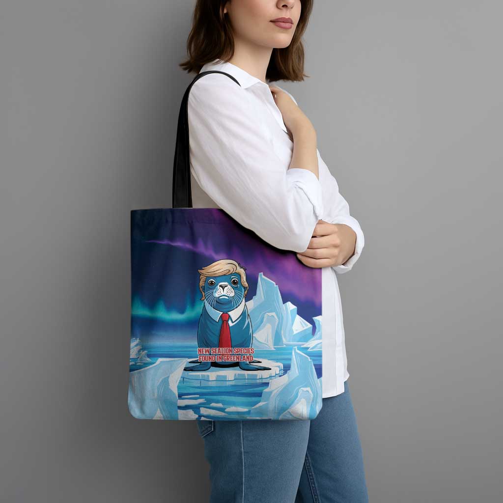 I Stand With Greenland Tote Bag Funny Sealion Founding