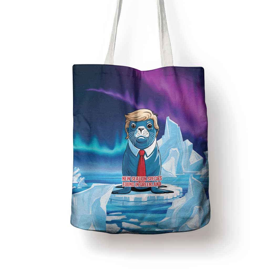 I Stand With Greenland Tote Bag Funny Sealion Founding