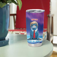 Personalized I Stand With Greenland Tumbler Cup Funny Sealion Founding