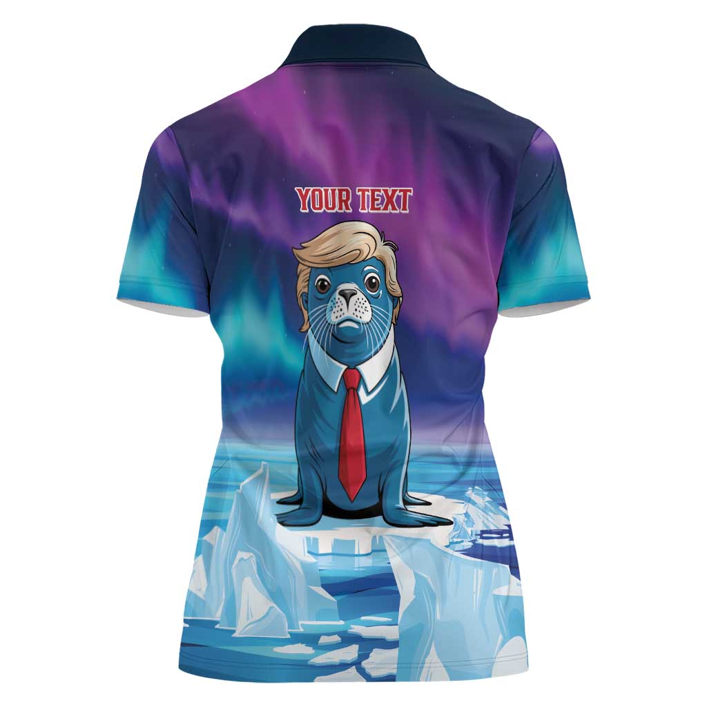 Personalized I Stand With Greenland Women Polo Shirt Funny Sealion Founding