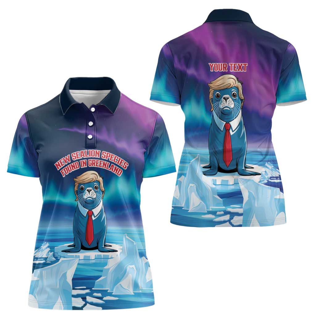 Personalized I Stand With Greenland Women Polo Shirt Funny Sealion Founding