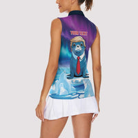 Personalized I Stand With Greenland Women Sleeveless Polo Shirt Funny Sealion Founding