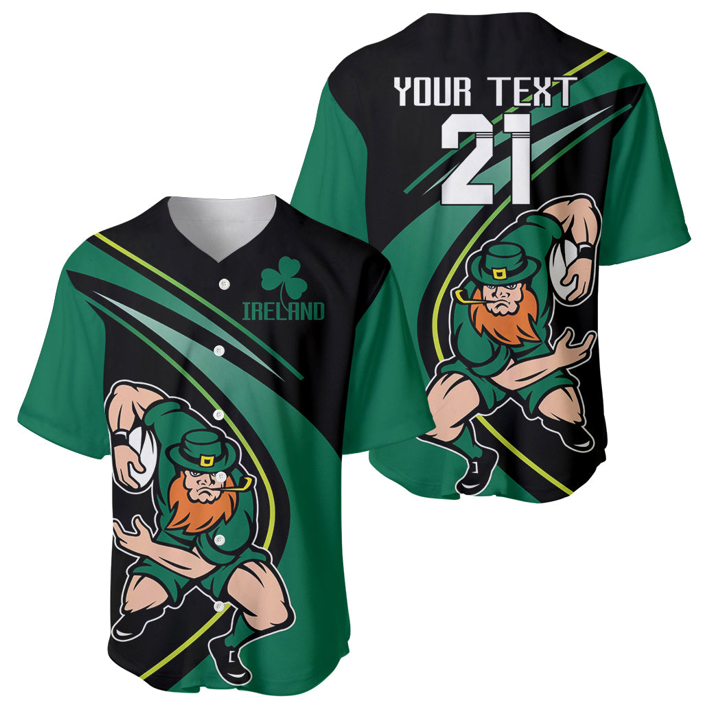 Custom Ireland Rugby Baseball Jersey Irish Shamrocks Warriors Sporty Style LT9 - Wonder Print Shop