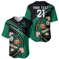 Custom Ireland Rugby Baseball Jersey Irish Shamrocks Warriors Sporty Style LT9 - Wonder Print Shop