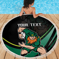 Custom Ireland Rugby Beach Blanket Irish Shamrocks Warriors Sporty Style LT9 - Wonder Print Shop
