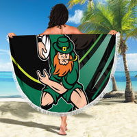 Custom Ireland Rugby Beach Blanket Irish Shamrocks Warriors Sporty Style LT9 - Wonder Print Shop