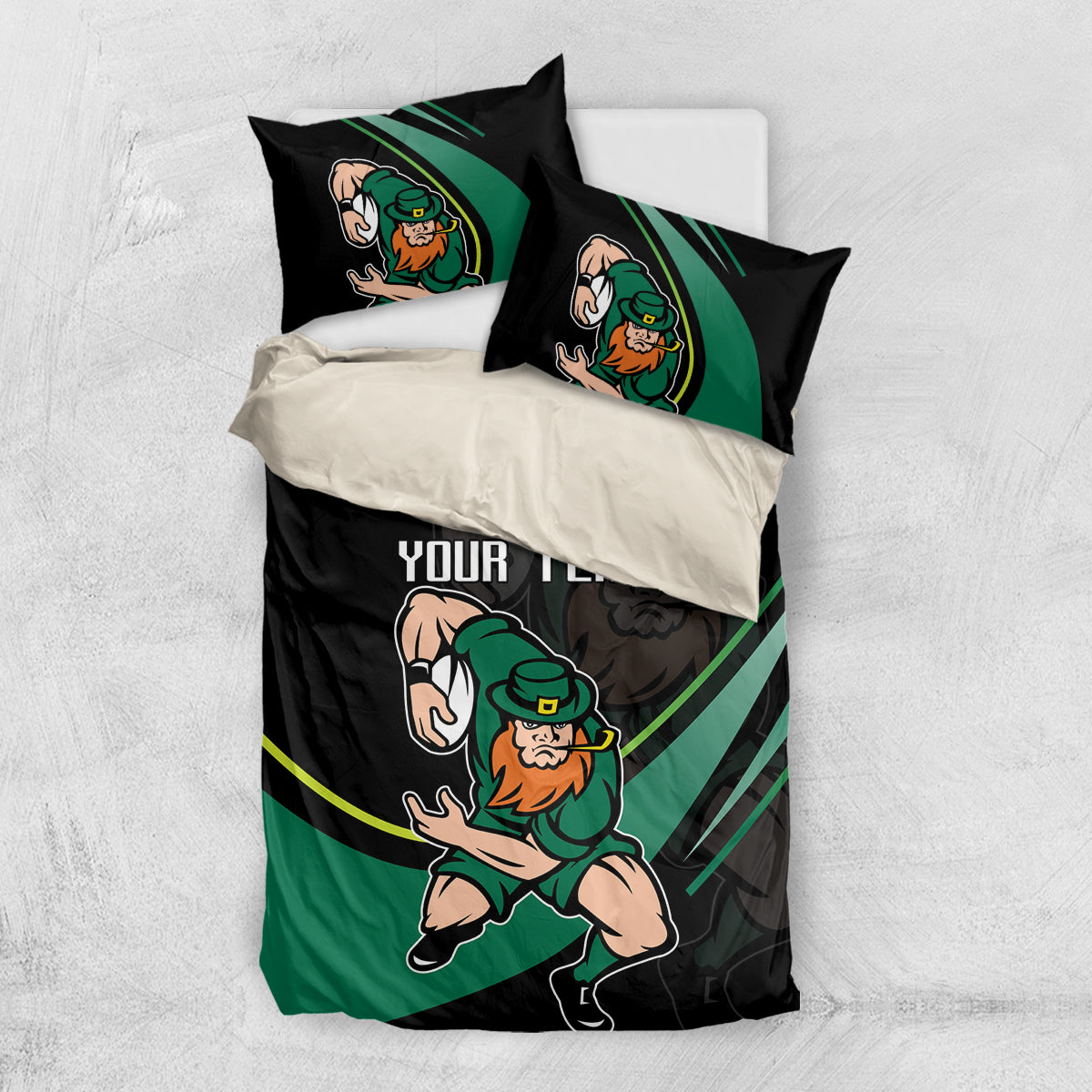 Custom Ireland Rugby Bedding Set Irish Shamrocks Warriors Sporty Style LT9 - Wonder Print Shop