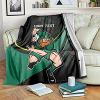 Custom Ireland Rugby Blanket Irish Shamrocks Warriors Sporty Style