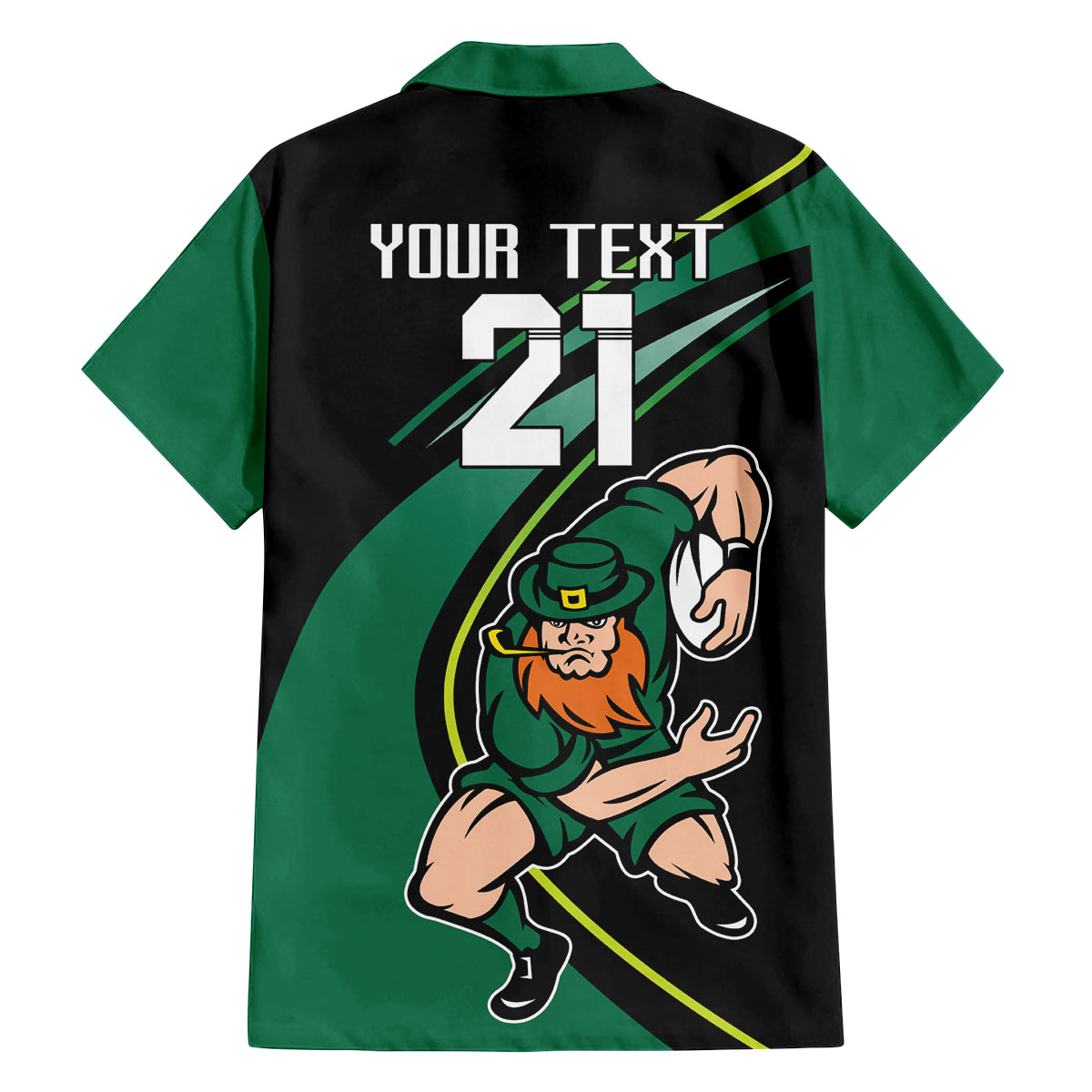Custom Ireland Rugby Family Matching Puletasi and Hawaiian Shirt Irish Shamrocks Warriors Sporty Style - Wonder Print Shop