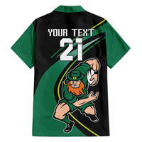 Custom Ireland Rugby Family Matching Puletasi and Hawaiian Shirt Irish Shamrocks Warriors Sporty Style - Wonder Print Shop