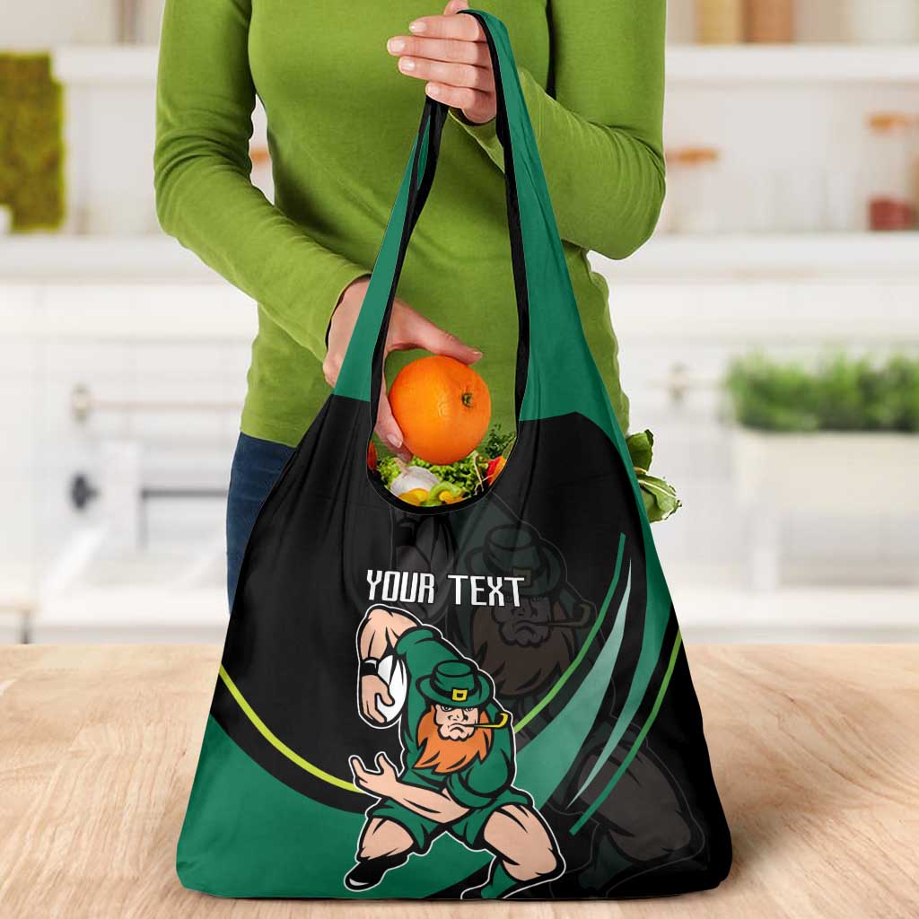 Custom Ireland Rugby Grocery Bag Irish Shamrocks Warriors Sporty Style
