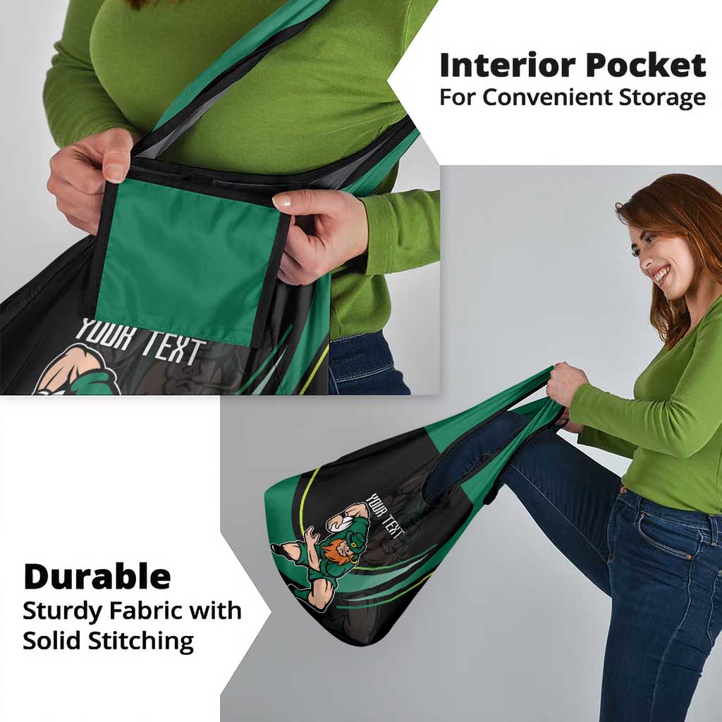 Custom Ireland Rugby Grocery Bag Irish Shamrocks Warriors Sporty Style