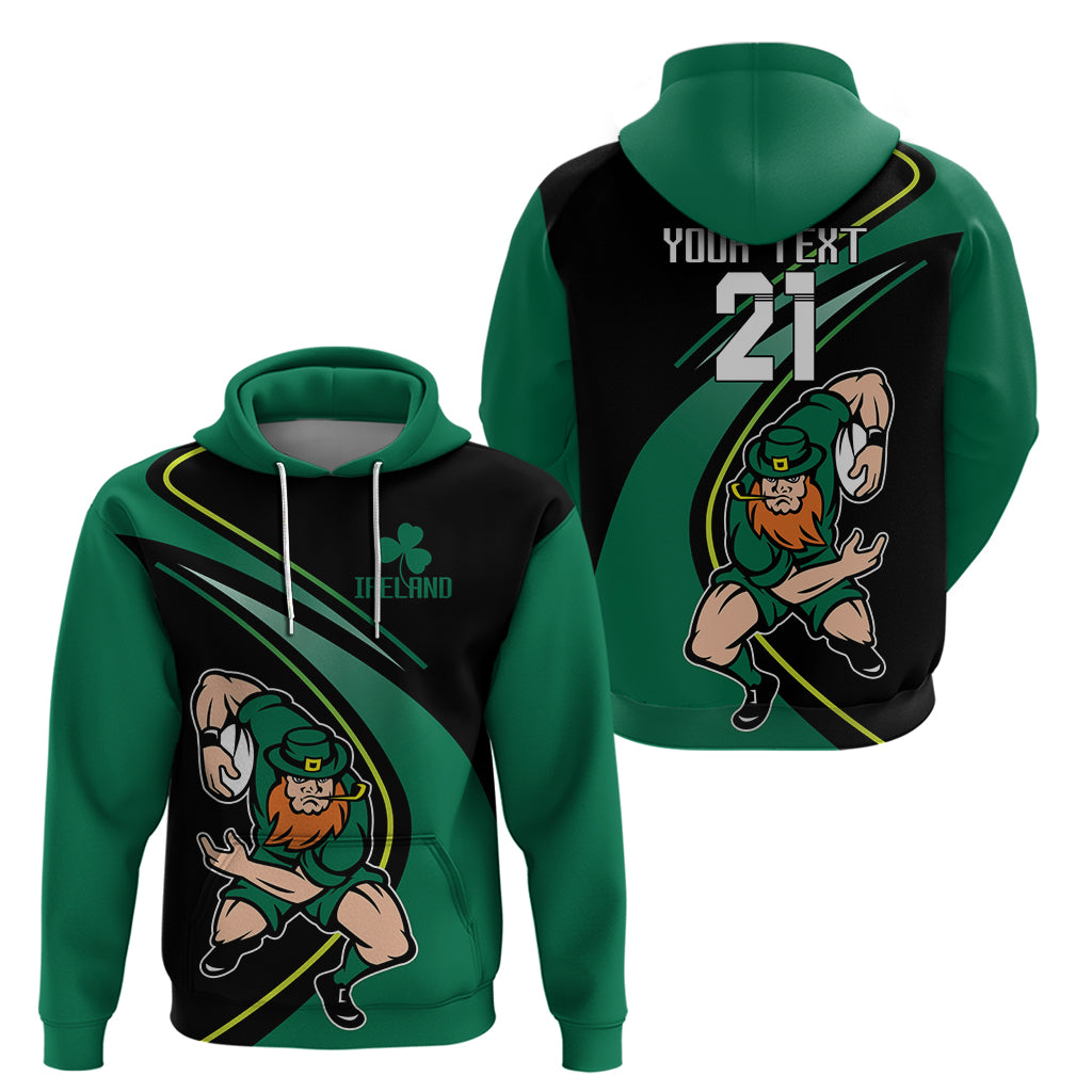 Custom Ireland Rugby Hoodie Irish Shamrocks Warriors Sporty Style - Wonder Print Shop