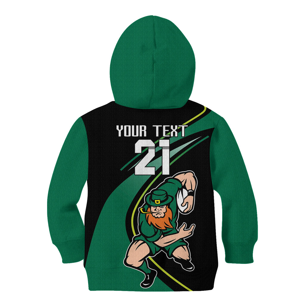 Custom Ireland Rugby Kid Hoodie Irish Shamrocks Warriors Sporty Style - Wonder Print Shop