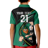 Custom Ireland Rugby Kid Polo Shirt Irish Shamrocks Warriors Sporty Style - Wonder Print Shop