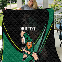 Custom Ireland Rugby Quilt Irish Shamrocks Warriors Sporty Style - Wonder Print Shop