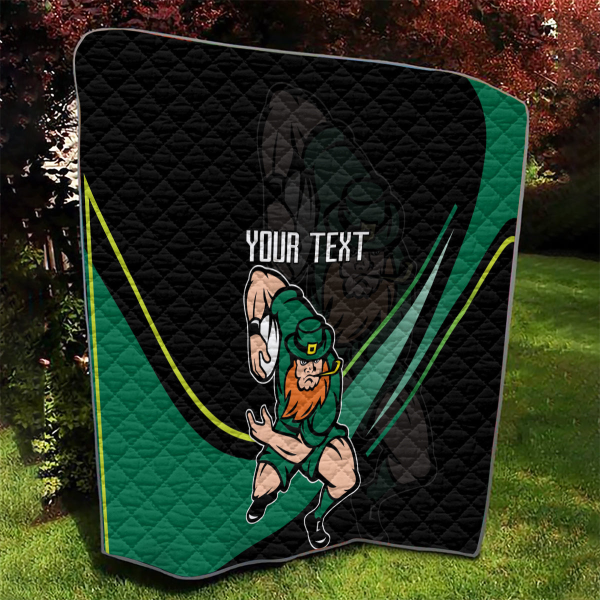 Custom Ireland Rugby Quilt Irish Shamrocks Warriors Sporty Style - Wonder Print Shop