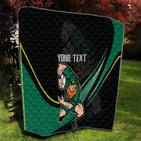 Custom Ireland Rugby Quilt Irish Shamrocks Warriors Sporty Style - Wonder Print Shop