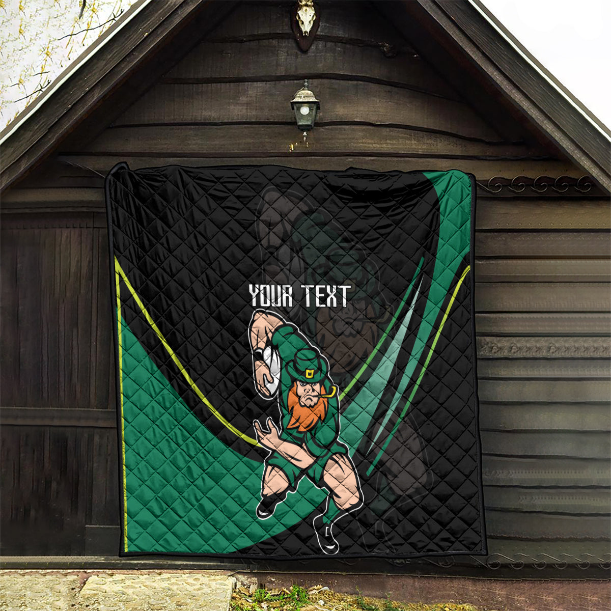 Custom Ireland Rugby Quilt Irish Shamrocks Warriors Sporty Style - Wonder Print Shop