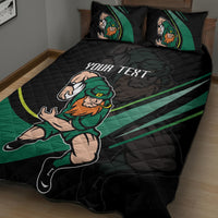 Custom Ireland Rugby Quilt Bed Set Irish Shamrocks Warriors Sporty Style - Wonder Print Shop