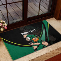 Custom Ireland Rugby Rubber Doormat Irish Shamrocks Warriors Sporty Style - Wonder Print Shop