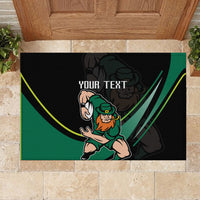 Custom Ireland Rugby Rubber Doormat Irish Shamrocks Warriors Sporty Style - Wonder Print Shop