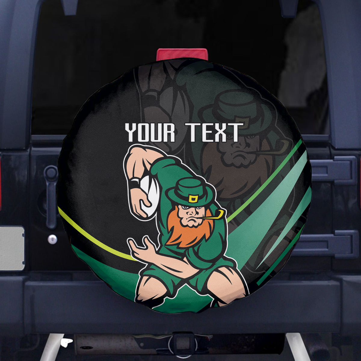 Custom Ireland Rugby Spare Tire Cover Irish Shamrocks Warriors Sporty Style - Wonder Print Shop