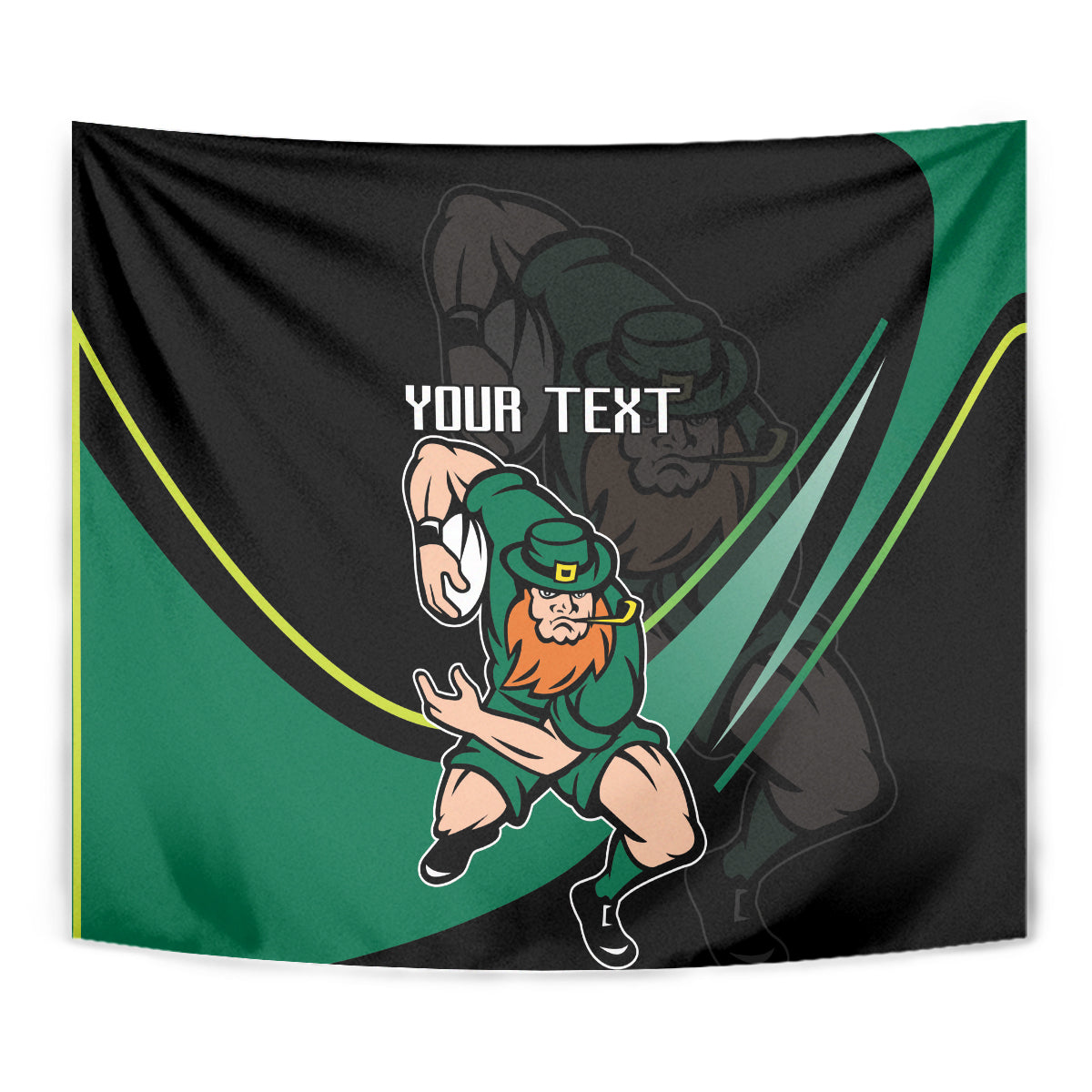 Custom Ireland Rugby Tapestry Irish Shamrocks Warriors Sporty Style - Wonder Print Shop