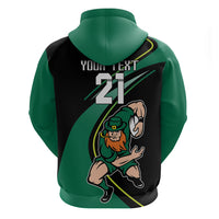 Custom Ireland Rugby Zip Hoodie Irish Shamrocks Warriors Sporty Style - Wonder Print Shop