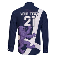 Custom Scotland Rugby Family Matching Off Shoulder Maxi Dress and Hawaiian Shirt Scottish Lion and Thistle LT9 - Wonder Print Shop