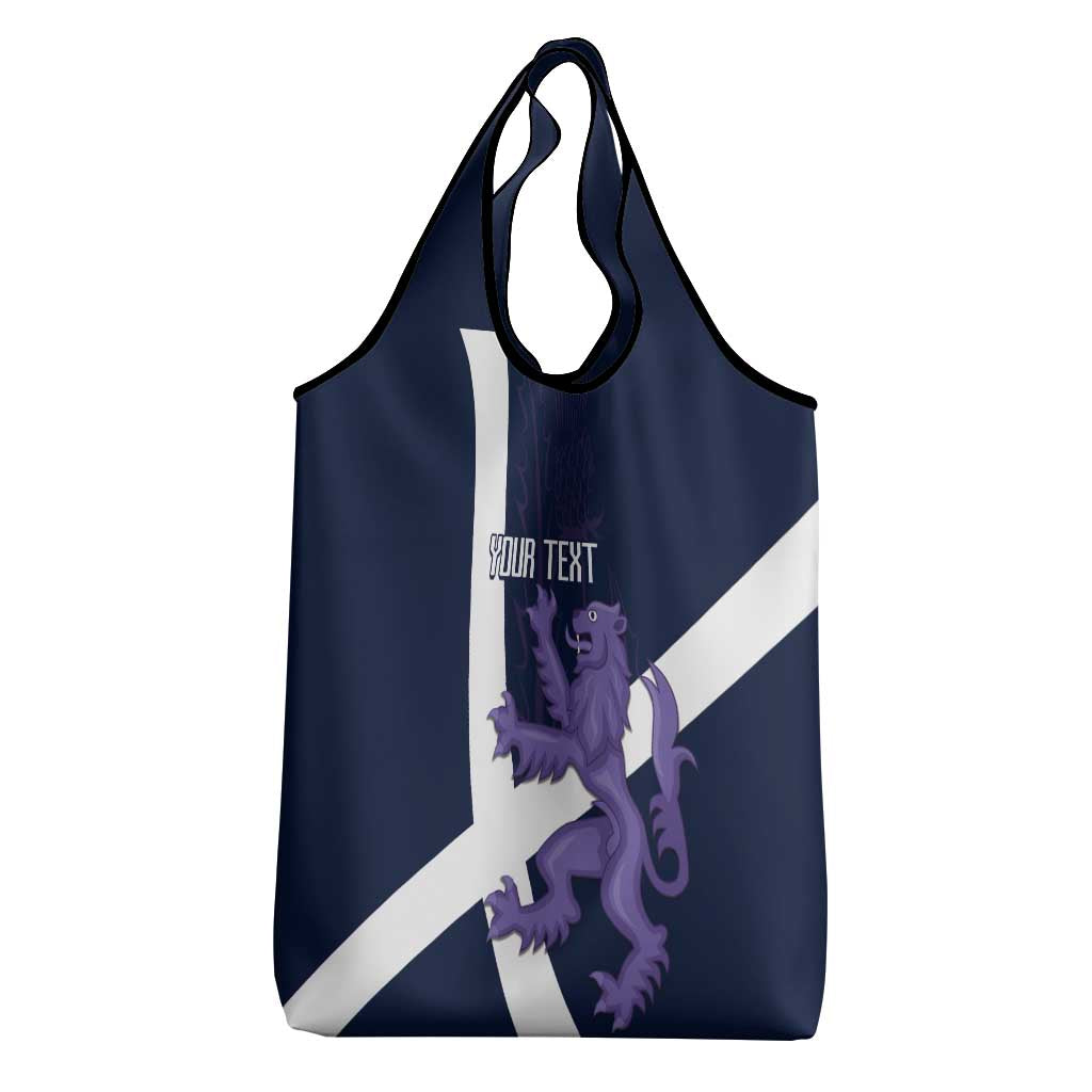 Custom Scotland Rugby Grocery Bag Scottish Lion and Thistle