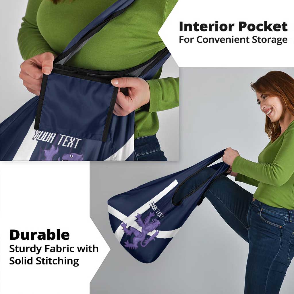 Custom Scotland Rugby Grocery Bag Scottish Lion and Thistle