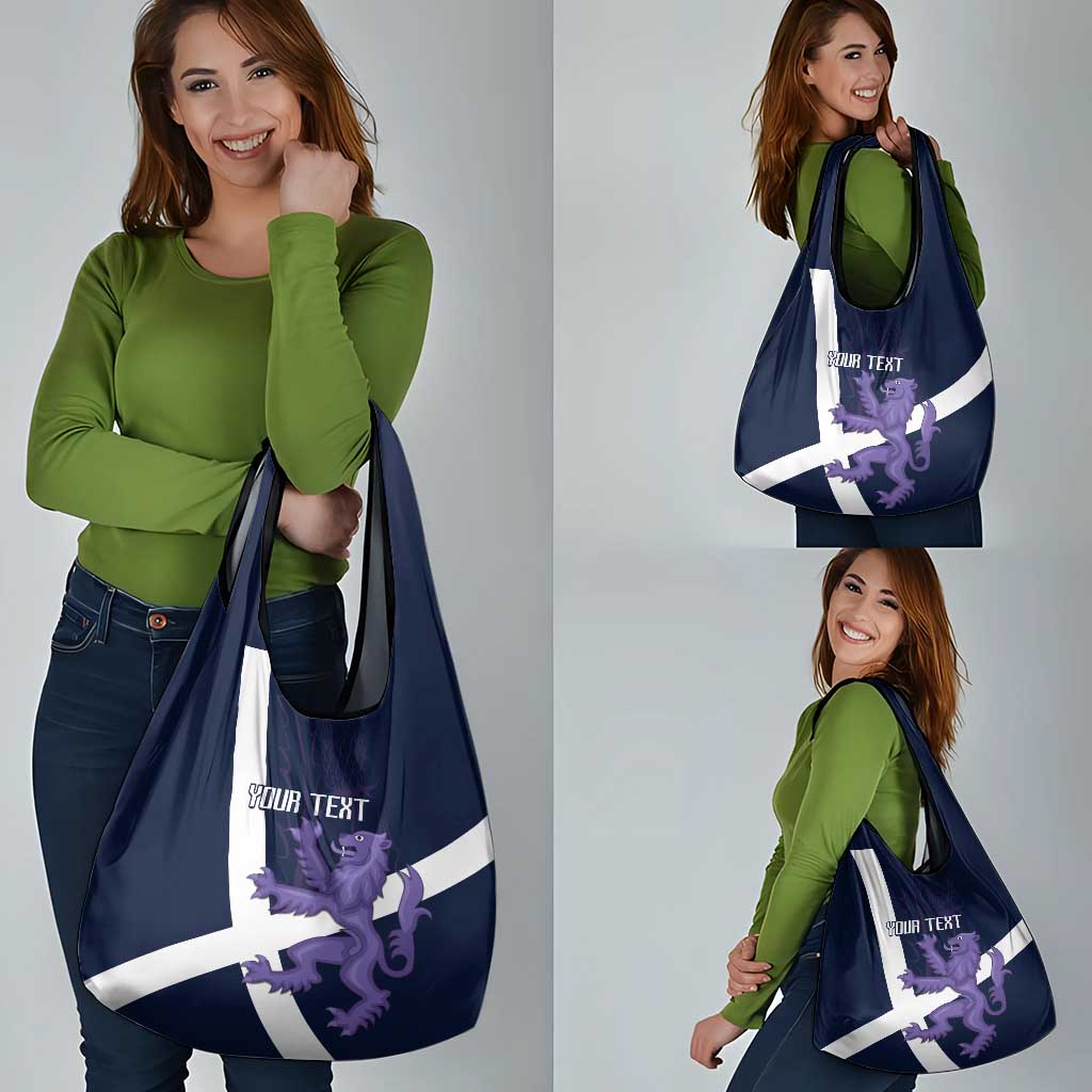 Custom Scotland Rugby Grocery Bag Scottish Lion and Thistle